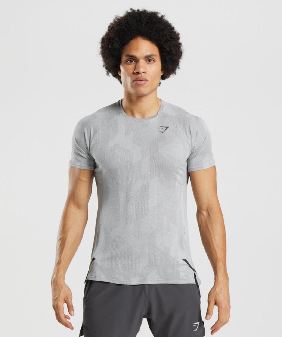 T Shirts Gymshark Apex Hombre Gris Gris Claro | CO 3363VRW